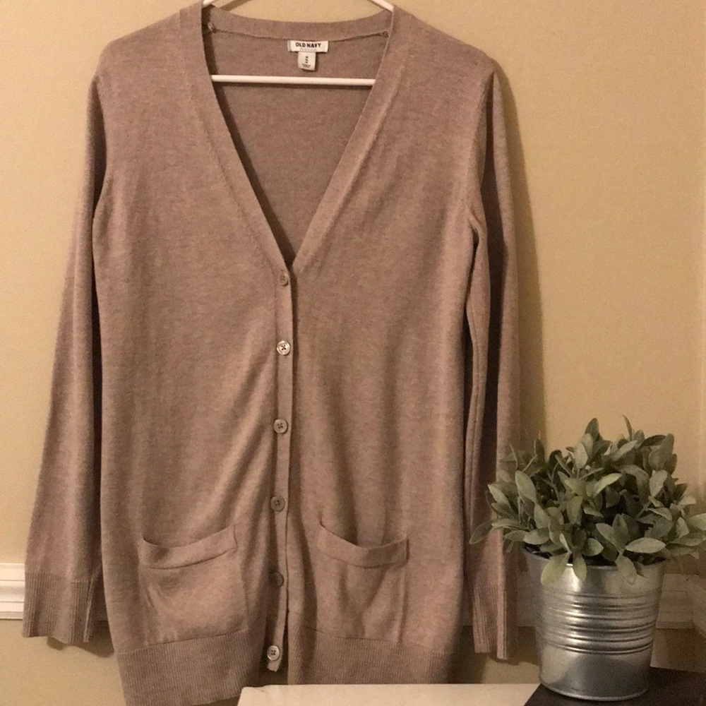 Oatmeal colored cardigan
